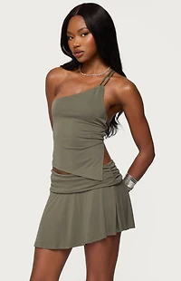 Edikted Janah Asymmetric One Shoulder Backless Top