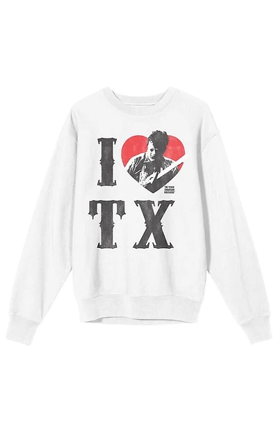 Texas Chainsaw Massacre I Heart TX Crew Neck Sweatshirt