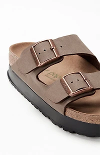 Birkenstock Women's Arizona Vegan Leather Platform Sandals Mocha