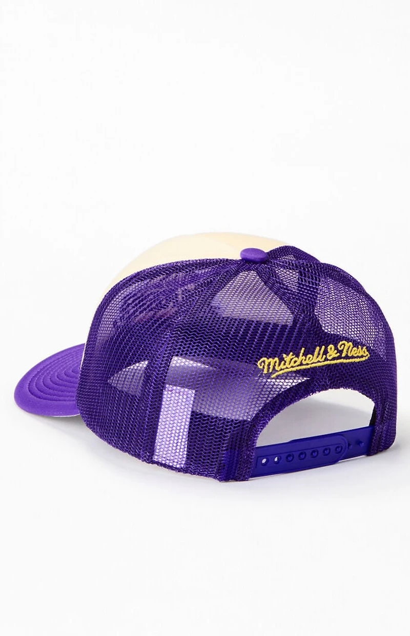 Mitchell & Ness LA Lakers Vintage Block Trucker Hat