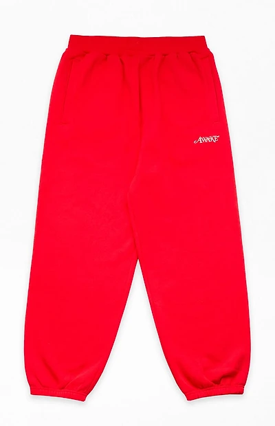 Awake NY Red Classic Logo Sweatpants