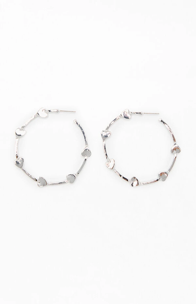 LA Hearts Heart Jumbo Hoop Earrings