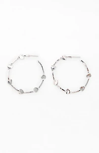 LA Hearts Heart Jumbo Hoop Earrings