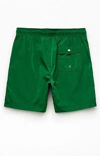 Pacsun Green Salt Solid 6" Volley Swim Trunks