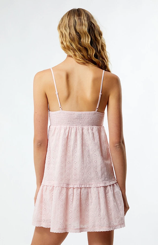 la hearts tie front mini dress PacSun LA Hearts Tie Front Puff Sleeve Mini Dress