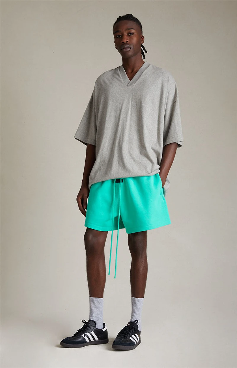 Fear of God ESSENTIALS Dark Heather Oatmeal V-Neck T-Shirt