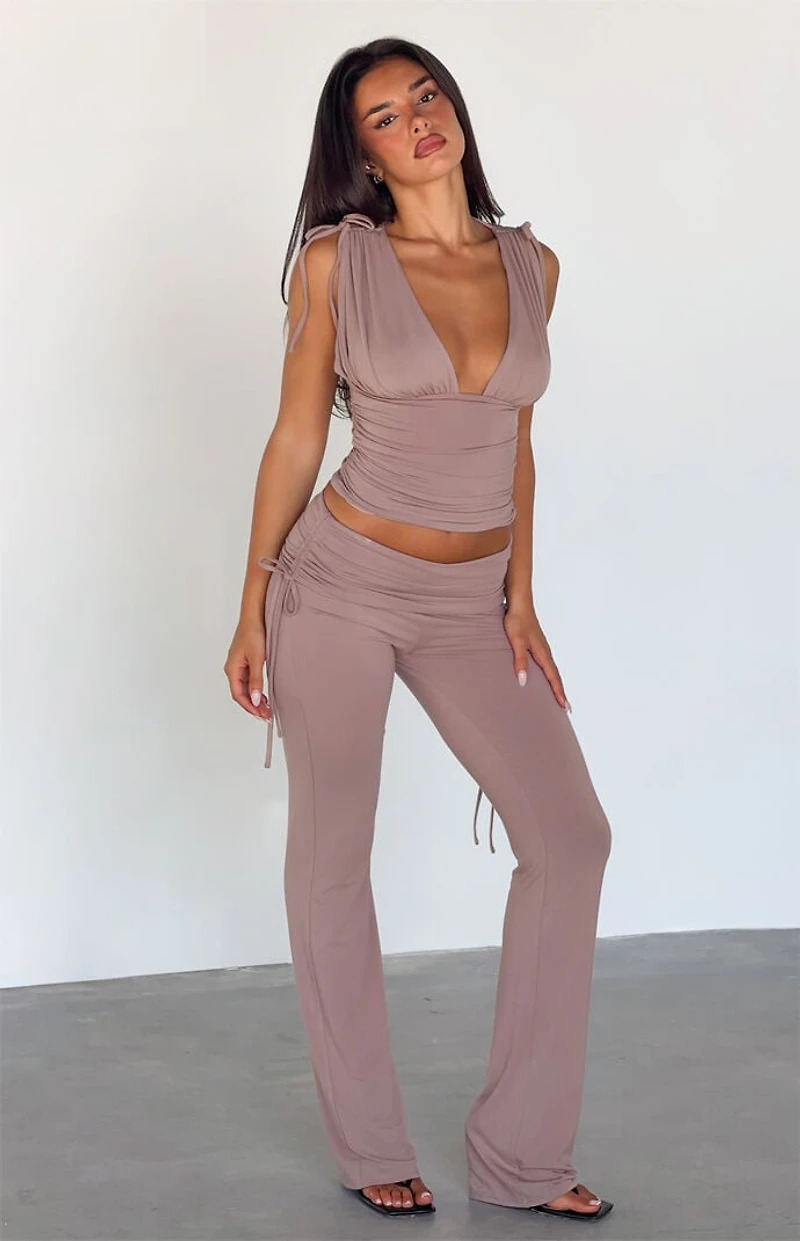 Tiger Mist Halona Tie Top