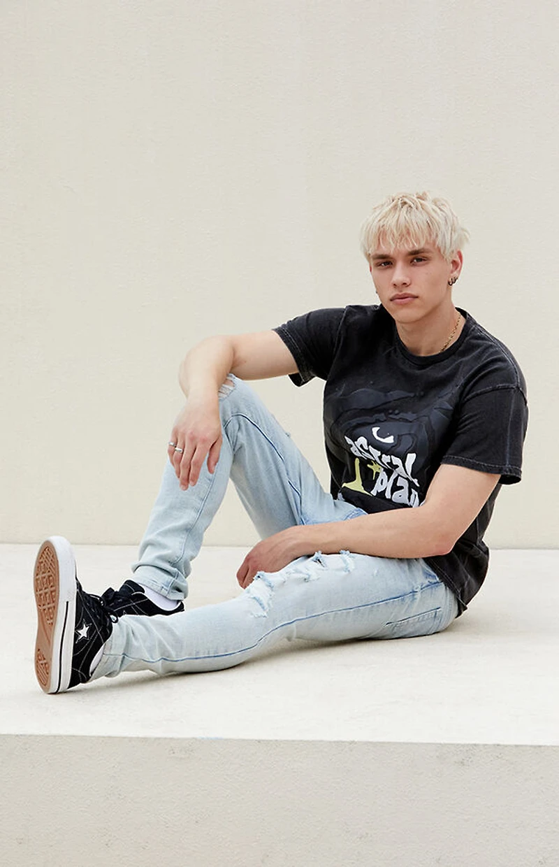 Pacsun Bryce Stacked Skinny Jeans Stretch Indigo