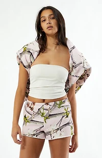 Pacsun Pink Camo Sweat Shorts