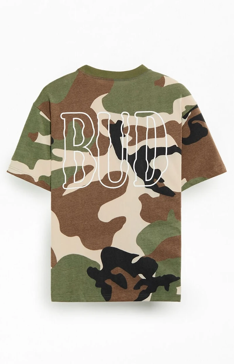 Budweiser By Pacsun Camo Initials T-Shirt