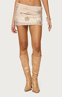 Edikted Astrid Beaded Mini Skirt