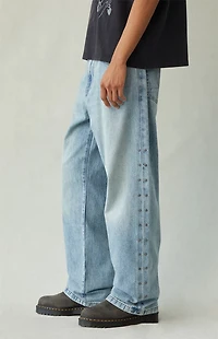 Pacsun Dylan Baggy Jeans Studded Medium Blue