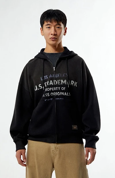 GUESS Originals Waffle Knit Full Zip Hoodie