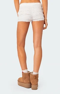 Edikted Lucy Ruffled Lace Shorts