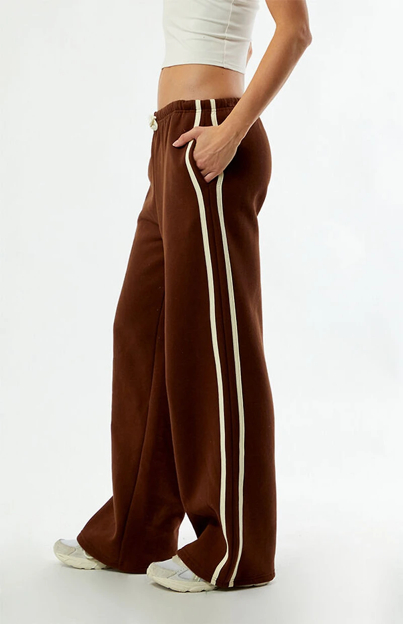 Rhythm Brown Contrast Track Baggy Sweatpants