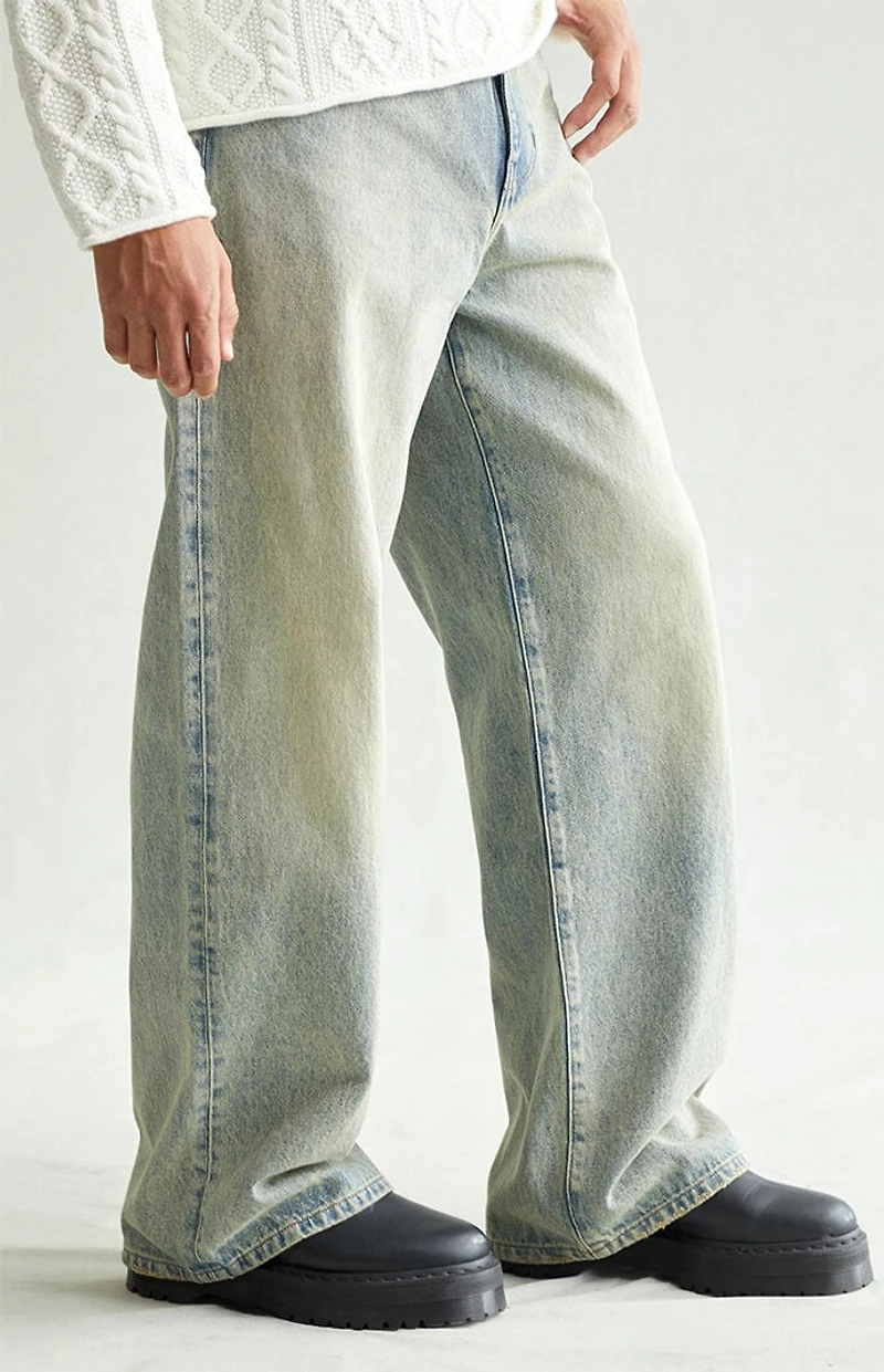 Pacsun Blake Extreme Baggy Jeans Light Blue Tinted