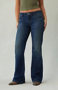 Pacsun Jade Low Rise Bootcut Jeans Dark Blue Tint