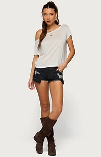 Edikted Amora Off Shoulder Sheer Top