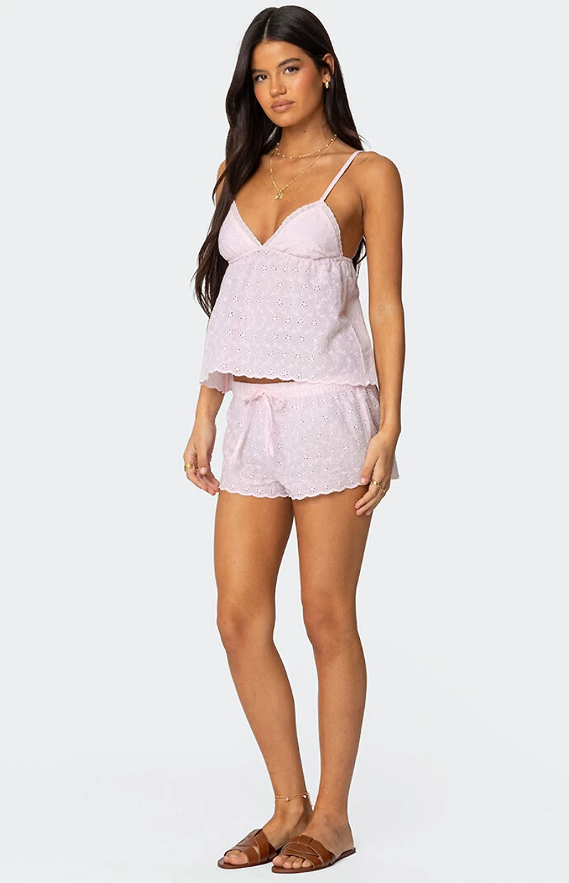 Edikted Talula Eyelet Shorts