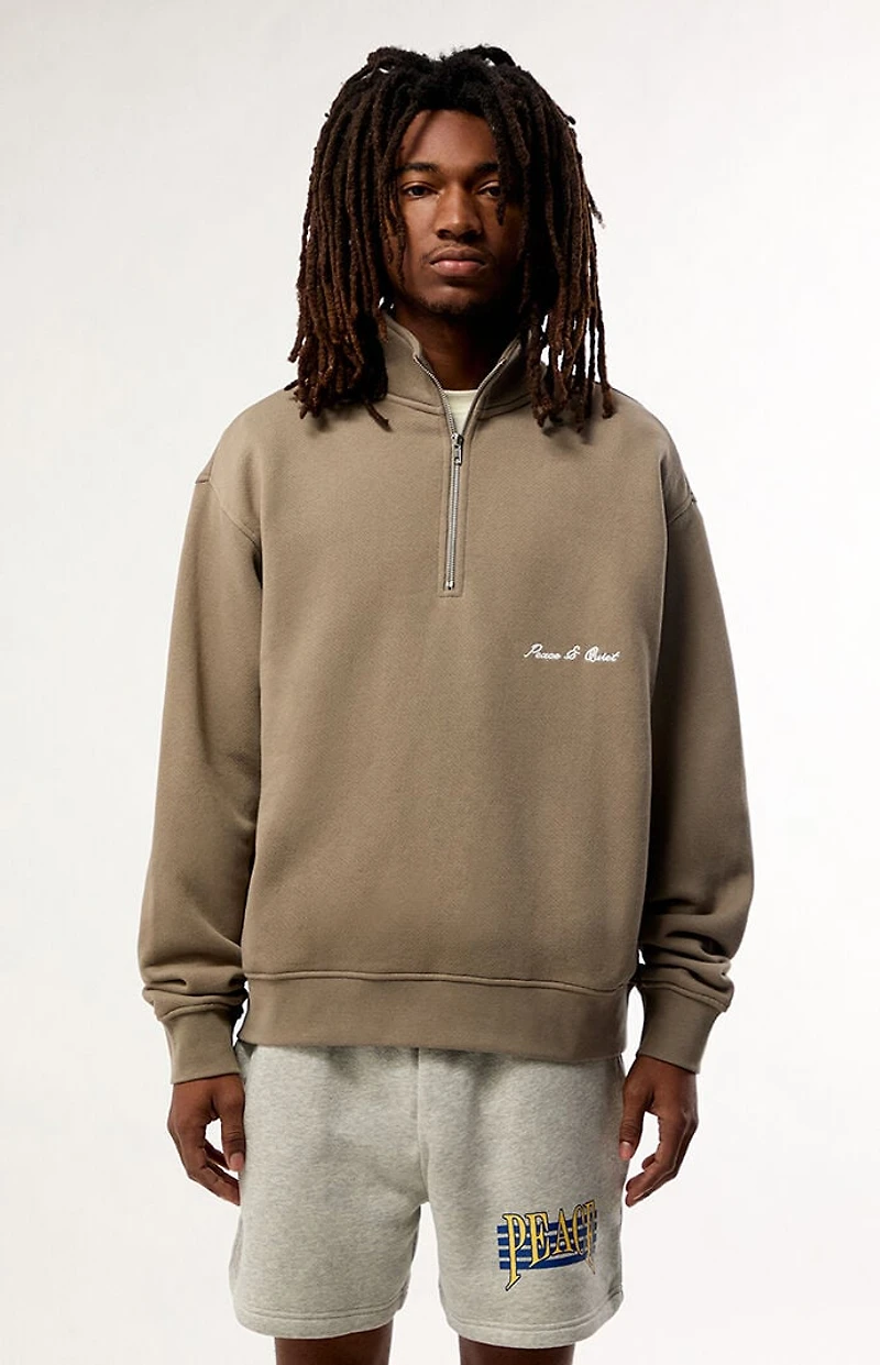 MUSEUM OF PEACE & QUIET Signature Quarter Zip Sweatshirt