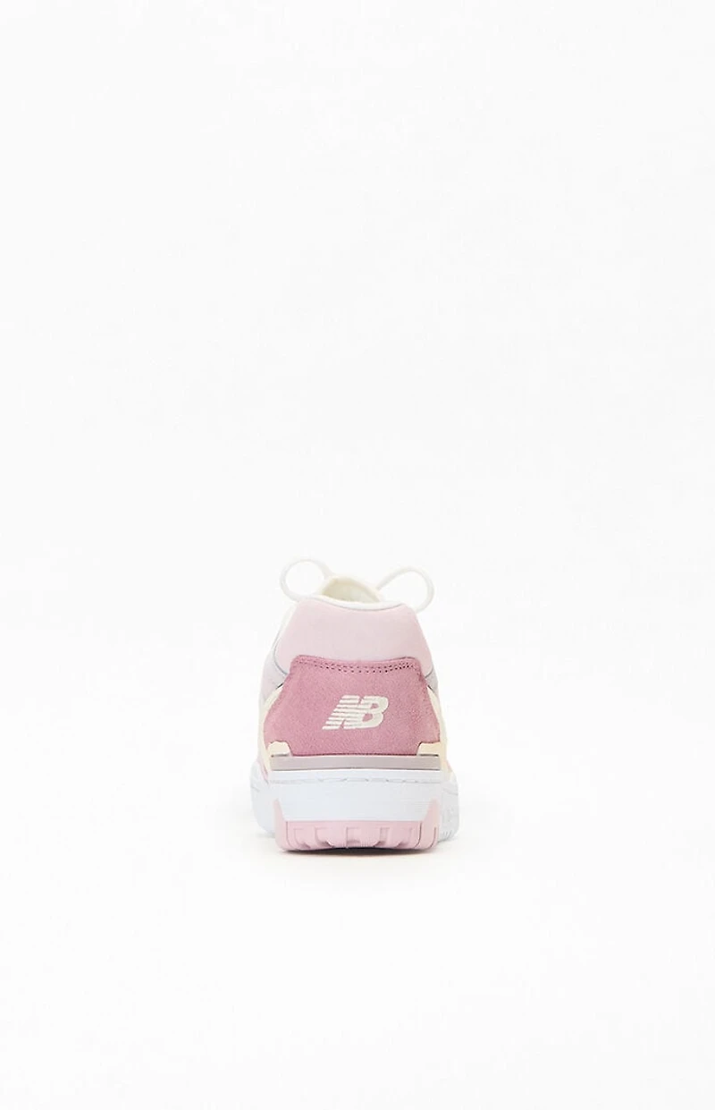 New Balance Pink & White 550 Sneakers