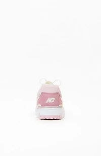 New Balance Pink & White 550 Sneakers