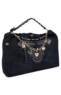 True Religion Vintage Chain Dark Denim Hobo Bag