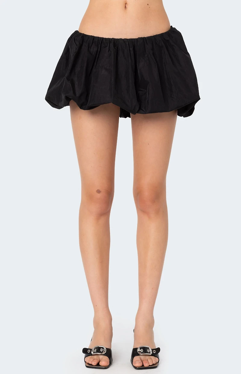 Edikted Jora Nylon Bubble Mini Skirt
