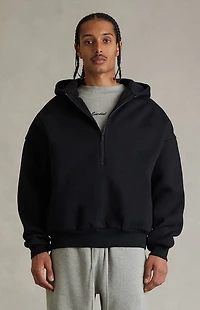 Fear of God ESSENTIALS Black Property Lounge Half Zip Hoodie