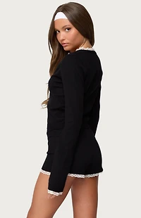 Edikted Sansa Lacey Knit Cardigan