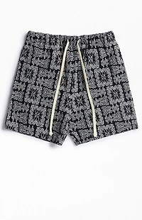 Pacsun Black Paisley Tapestry Shorts