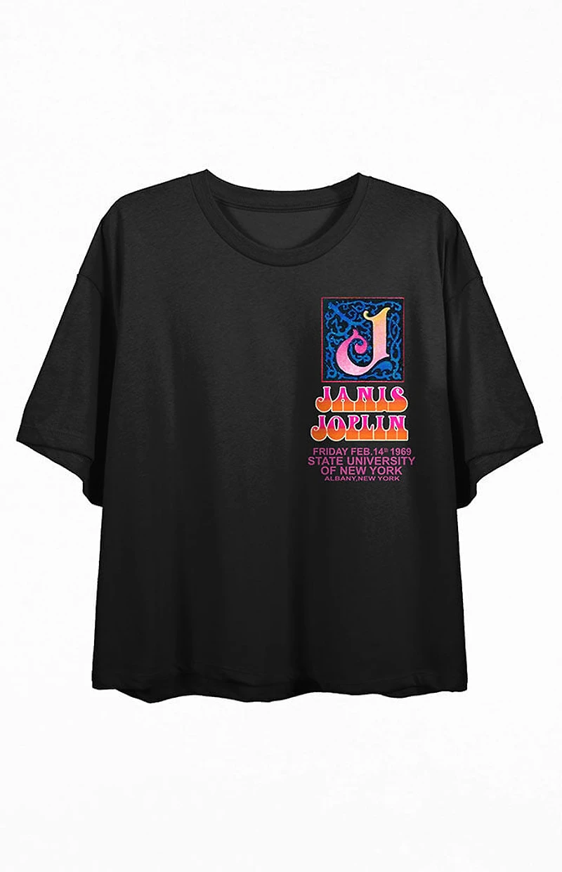 Janis Joplin Vibrant Poster Cropped T-Shirt
