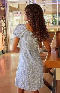 Pacsun Kids Blue Floral Mini Dress