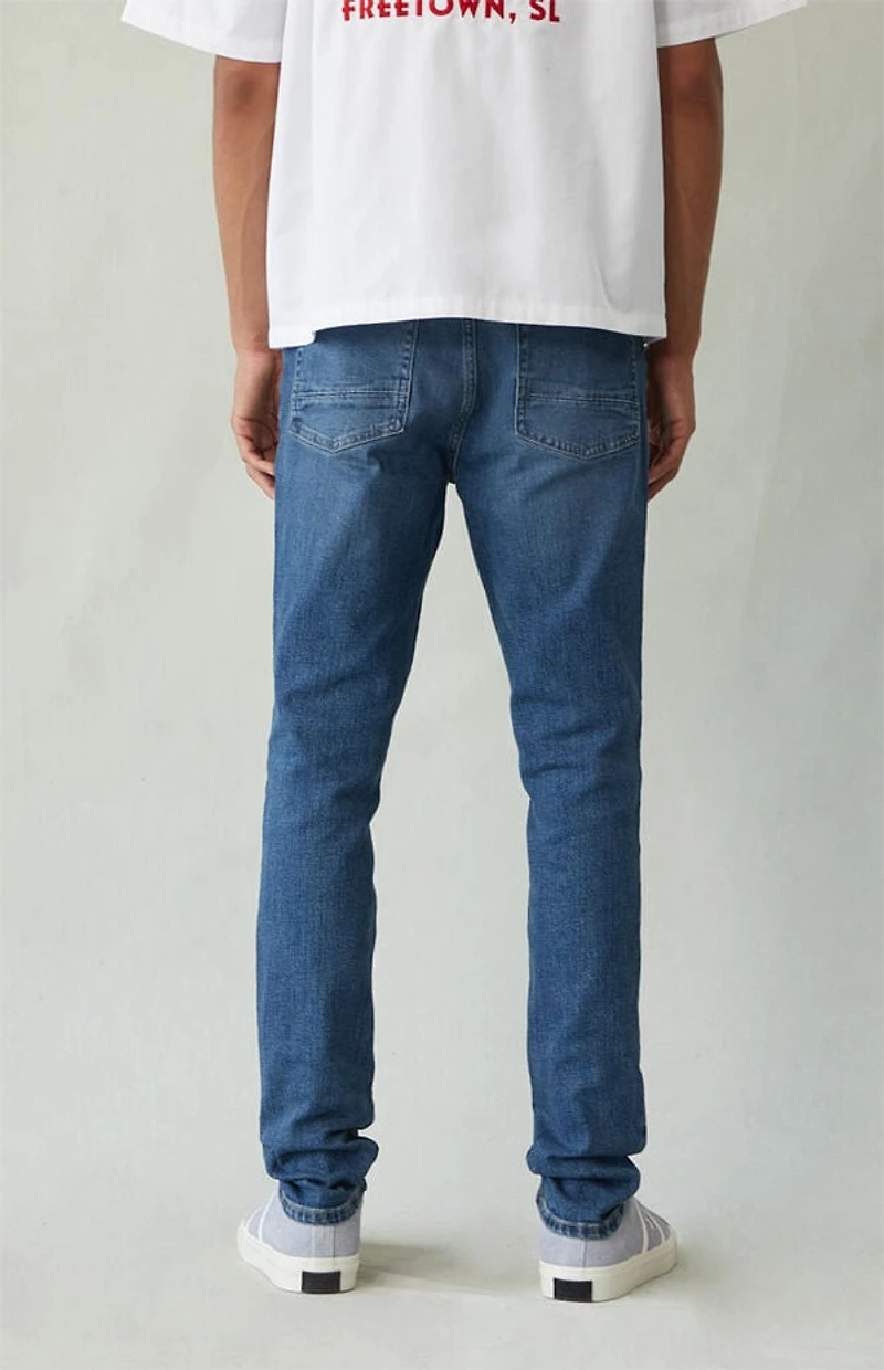 Pacsun Bryce Stacked Skinny Jeans Stretch Dark Blue