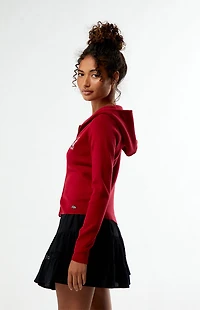 HYPE & VICE Stanford Cardinal Ribbed Zip Up Hoodie