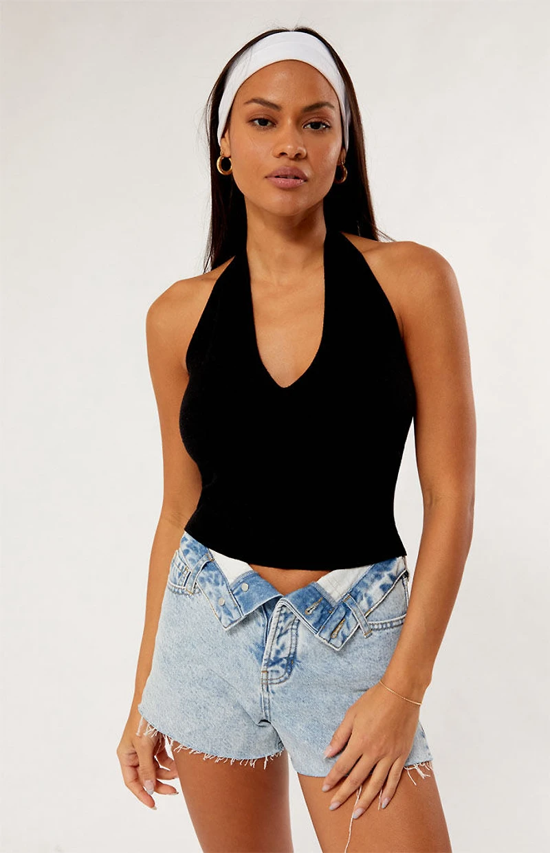 LA Hearts Selene Knit Halter Top