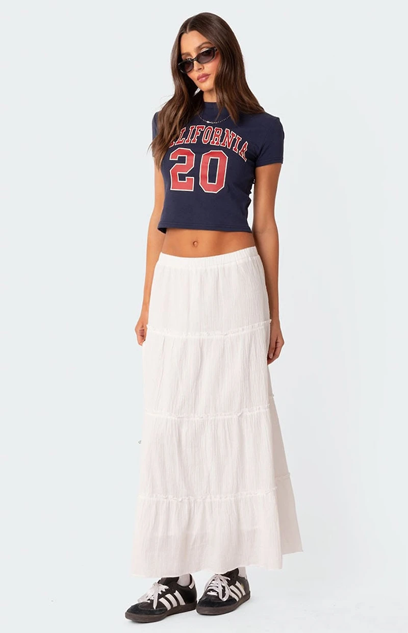 Edikted Charlotte Tiered Maxi Skirt