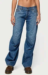 Edikted Maiah Low Rise Barrel Jeans
