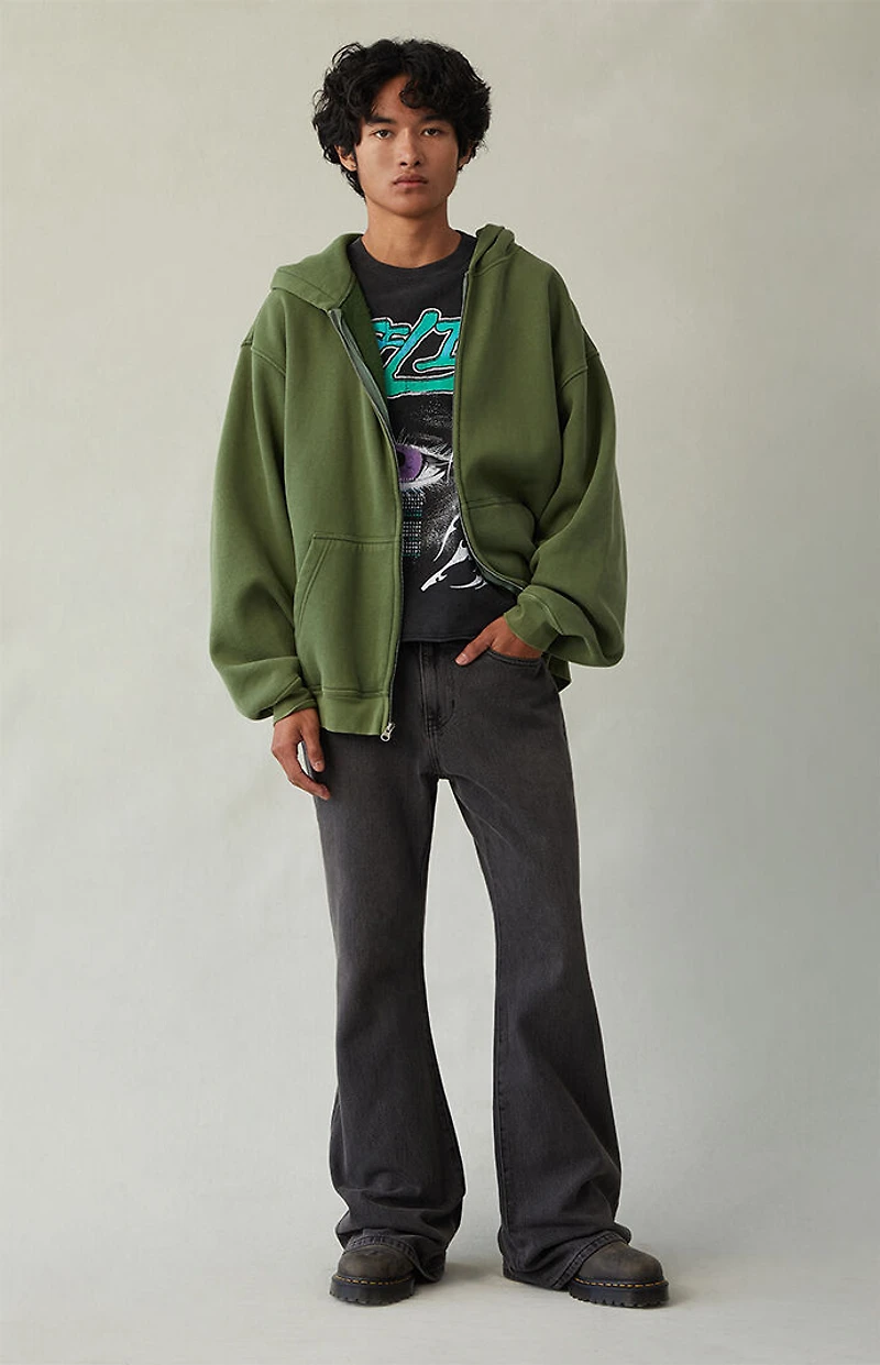 Pacsun Jordan Baggy Bootcut Jeans Black