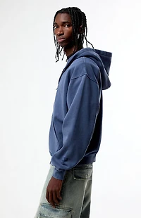 Pacsun Washed Navy Full Zip Hoodie