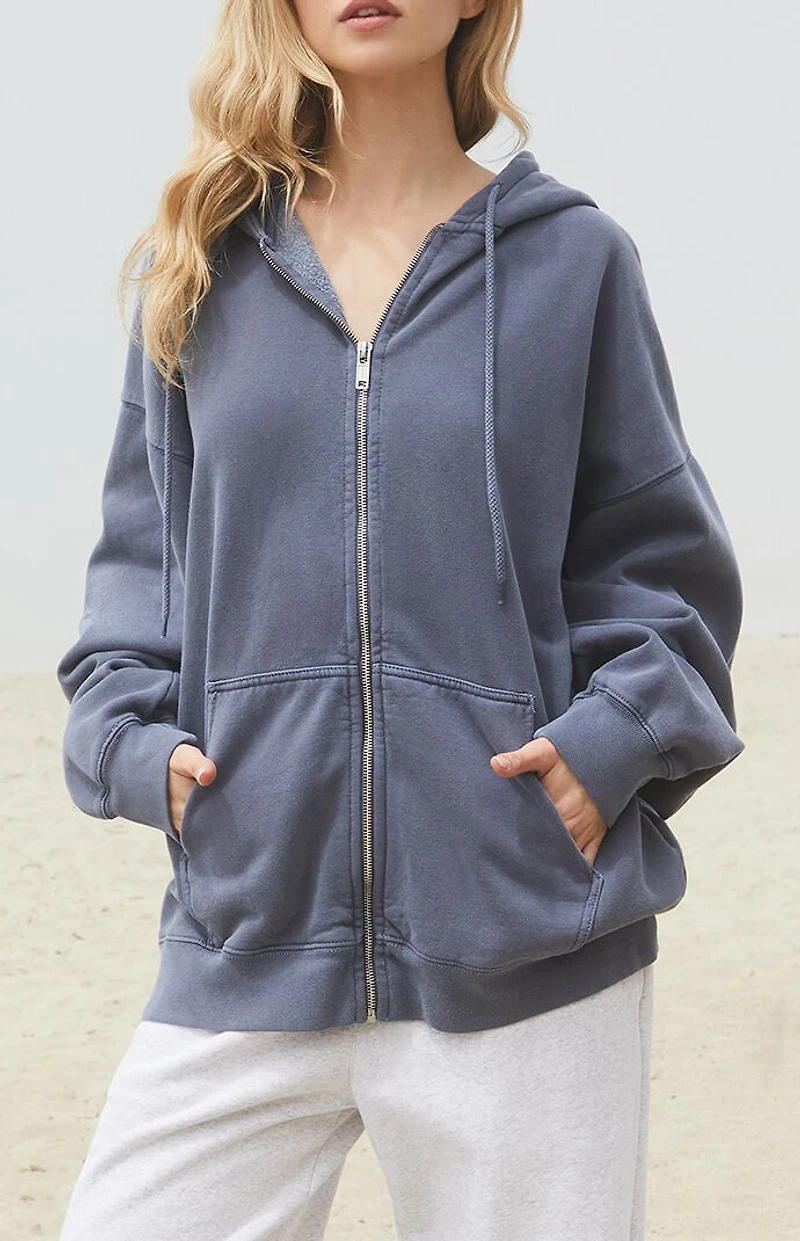 John Galt Christy Full Zip Oversized Hoodie