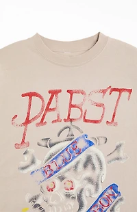 Pabst Blue Ribbon Skull Tattoo T-Shirt