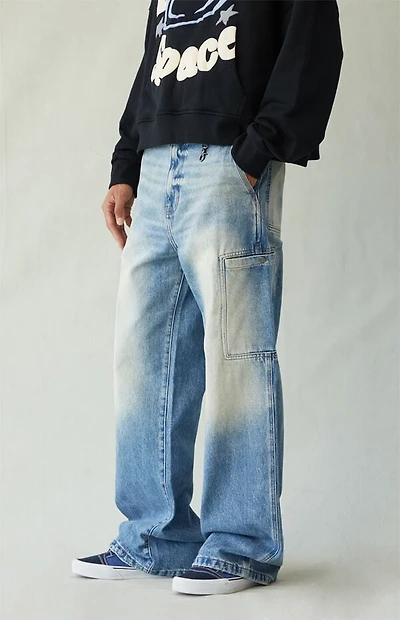 Pacsun Blake Extreme Baggy Jeans Cargo Light Blue Tint