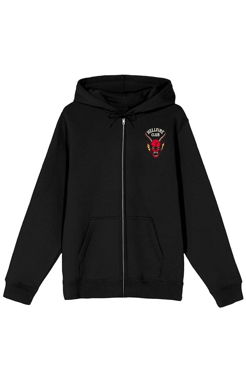 Stranger Things Hawkins Hellfire Zip Up Hoodie