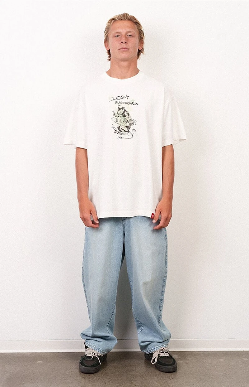 LOST White Ratty Boxy T-Shirt