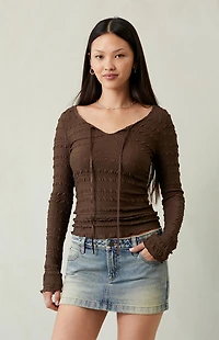 Pacsun Piper Medium Indigo Low Rise Micro Denim Mini Skirt