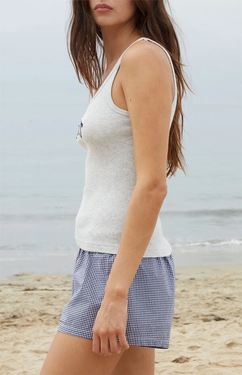 John Galt Silver Newport Embroidered Beyonca Tank Top