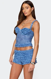 Edikted Shailee Ruffled Bra Top