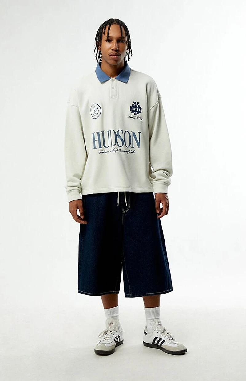 Pacsun Hudson Long Sleeve Rugby Polo Shirt