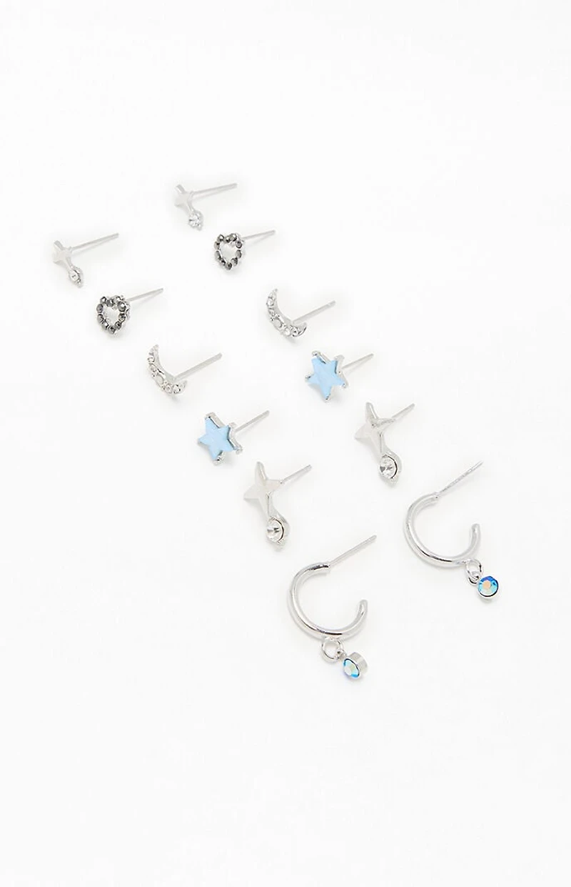 LA Hearts 6 Pack Star Earrings